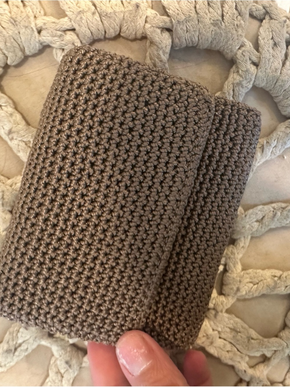 The Sak Taupe/Brown Knit Wallet
